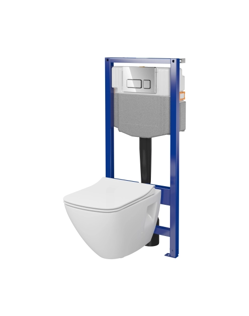 Zdjęcie: Zestaw podtynkowy Moduo Plus Square przycisk chrom CERSANIT