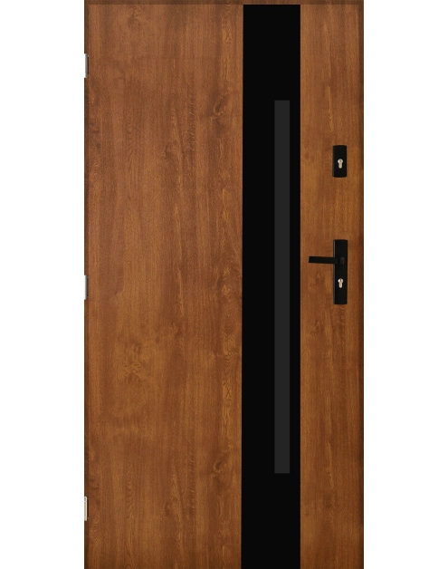 Zdjęcie: Drzwi zewnętrzne pasadena złoty dąb 80l komplet ENTRYLINE