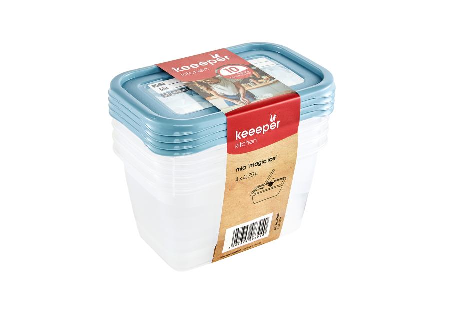 Zdjęcie: Komplet 4 sztuk pojemników Mia Magic 0,75 L KEEEPER