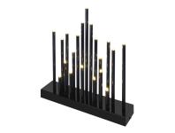 Zdjęcie: Świecznik czarny 20 LED, 27 cm, ciepła biel EMOS