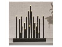 Zdjęcie: Świecznik czarny 20 LED, 27 cm, ciepła biel EMOS