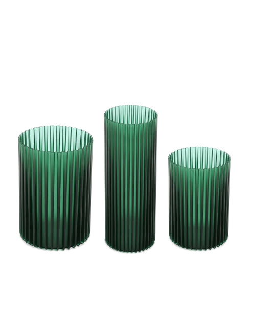 Zdjęcie: Zestaw wazonów Nemo, 3 sztuki, zielony transparentny LAMELA