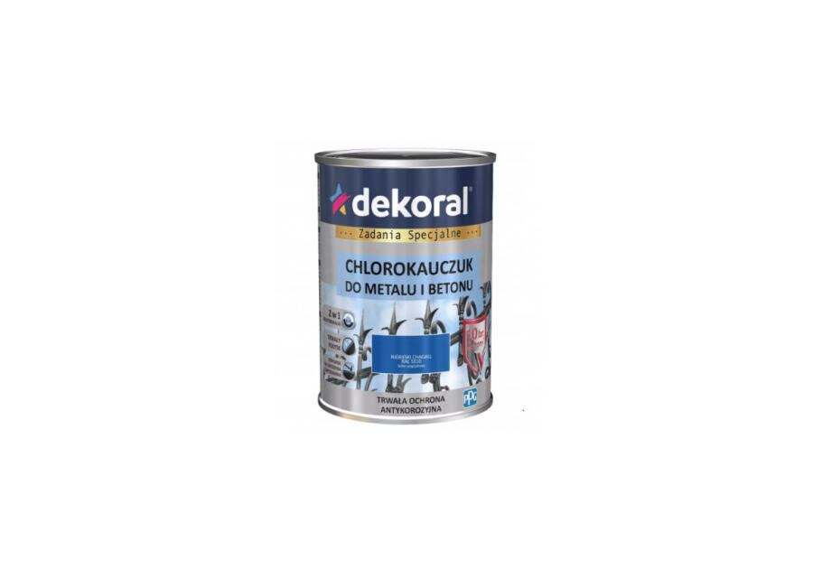 Zdjęcie: Chlorokauczuk Strong niebieski chagall 0,9 L DEKORAL