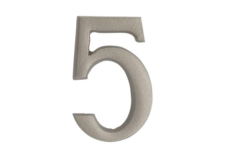 Zdjęcie: Cyfra 5 samoprzylepna nikiel satyna 50 mm METRO