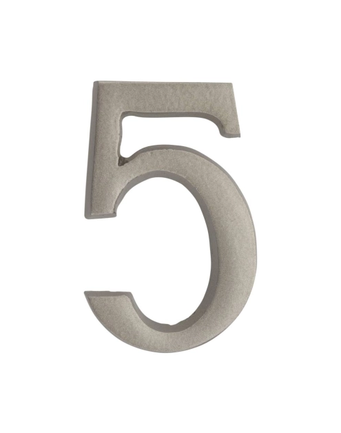 Zdjęcie: Cyfra 5 samoprzylepna nikiel satyna 50 mm METRO
