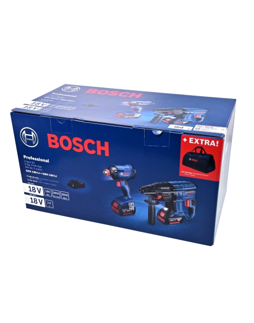Zdjęcie: Młotowiertarka + zakrętarka GBH 180+GDX 180 zestaw BOSCH PROFESSIONAL