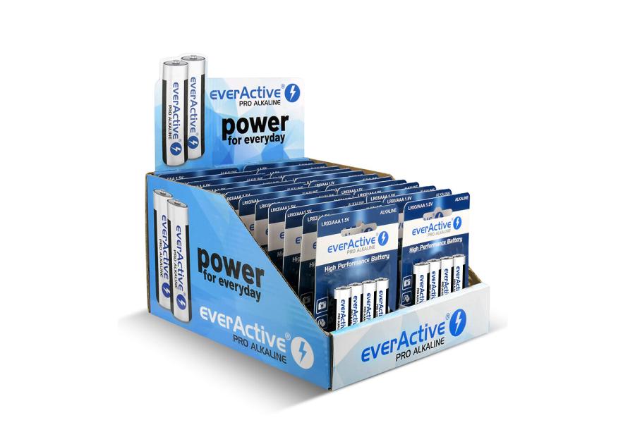 Zdjęcie: Baterie Pro Alkaline LR03 AAA display EVERACTIVE