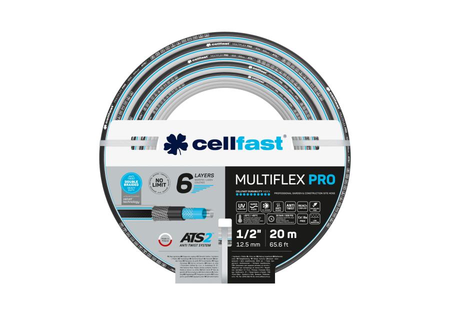 Zdjęcie: Wąż ogrodowy Multiflex Pro ATS2 1/2" 20 m CELLFAST
