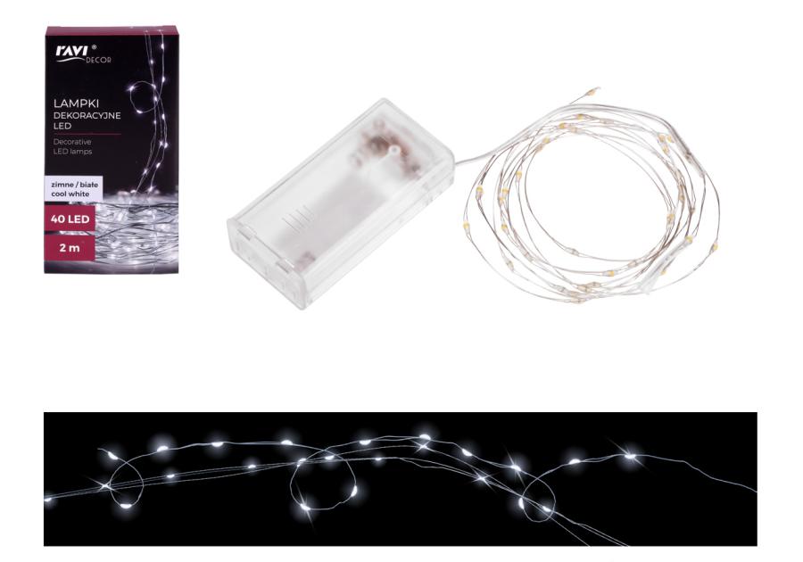 Zdjęcie: Lampki dekoracyjne 40 LED zimne/białe 2 m 32100 RAVI