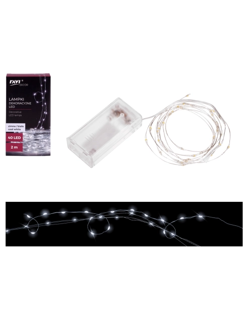 Zdjęcie: Lampki dekoracyjne 40 LED zimne/białe 2 m 32100 RAVI