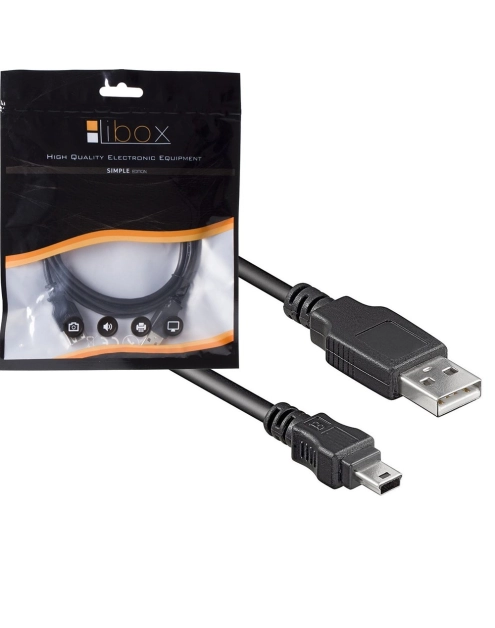 Zdjęcie: Kabel USB - MINI USB 1,8 m LB0017 LIBOX