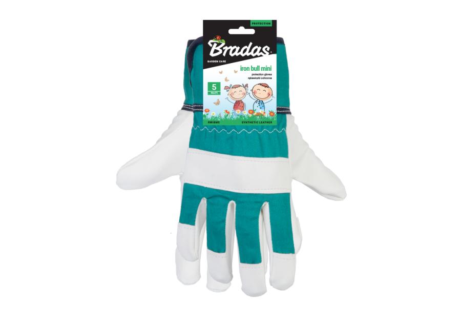 Zdjęcie: Rękawice ochronne Iron Bull Mini ze sztucznej skóry oraz tkaniny bawełnianej BRADAS