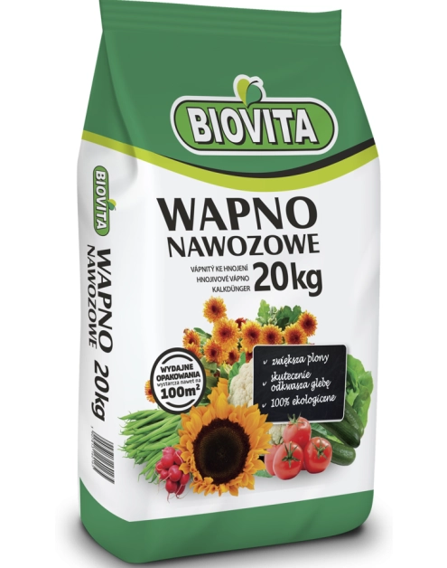 Zdjęcie: Wapno nawozowe 20 kg BIOVITA