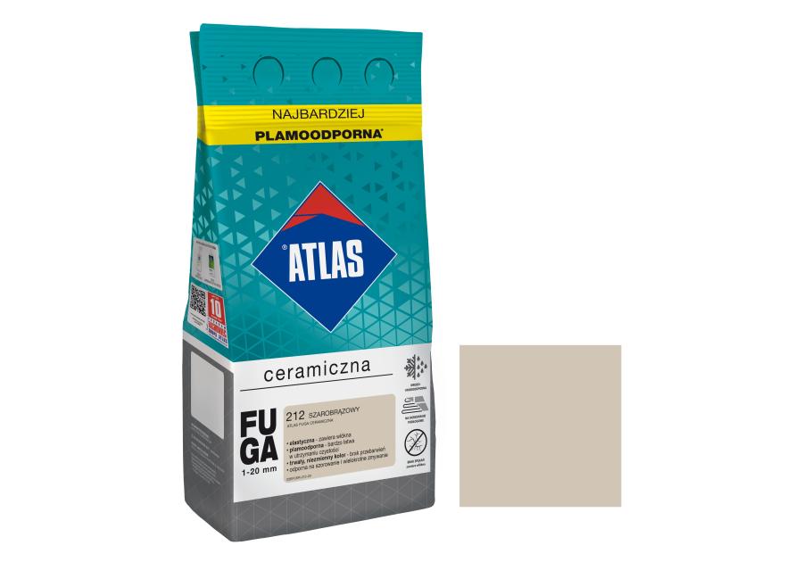 Fuga ceramiczna 212 szarobrązowy, alubag, 5 kg ATLAS