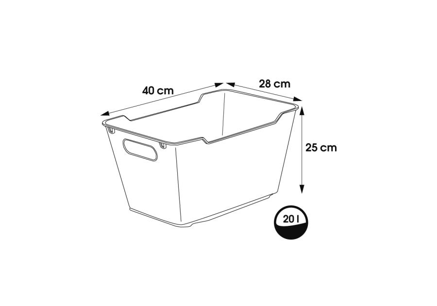 Zdjęcie: Pojemnik lifestyle-box 20 L lotta crystal grey transparent KEEEPER