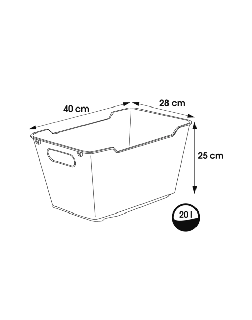 Zdjęcie: Pojemnik lifestyle-box 20 L lotta crystal grey transparent KEEEPER