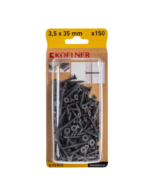 Zdjęcie: Wkręt do płyt g-k 3,5x35 mm do stali 150 szt. KOELNER