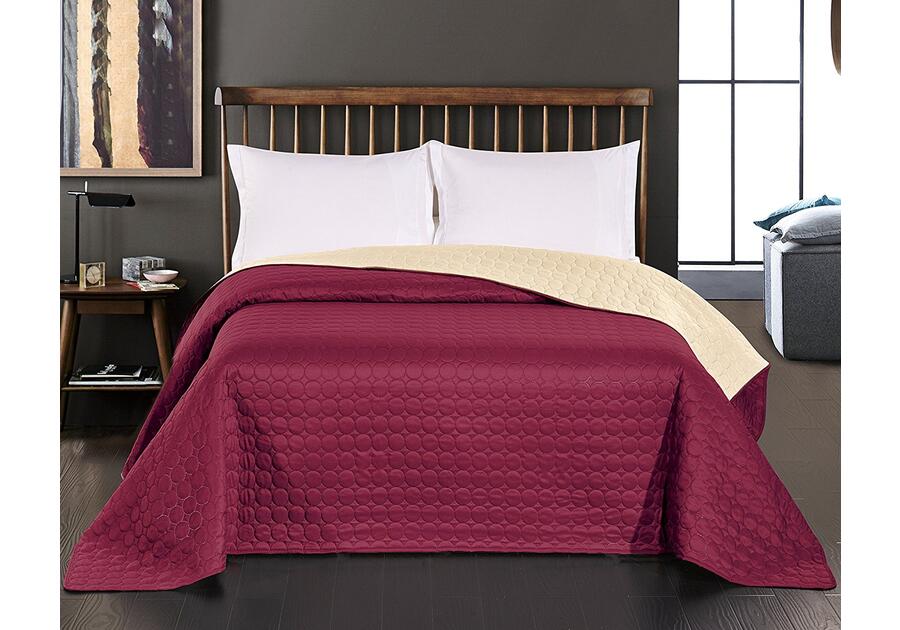 Zdjęcie: Narzuta Salice bordowo-kremowa 170x210 cm DECO KING