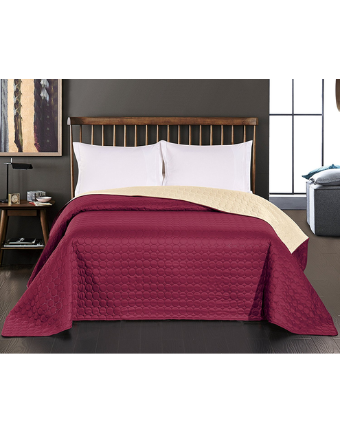 Zdjęcie: Narzuta Salice bordowo-kremowa 170x210 cm DECO KING