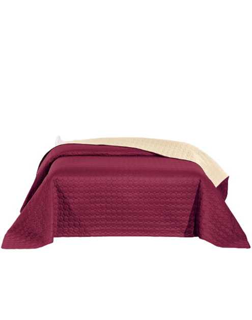 Zdjęcie: Narzuta Salice bordowo-kremowa 170x210 cm DECO KING