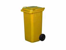 Pojemnik kosz na śmieci 120 L żółty OŁER
