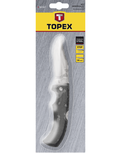 Zdjęcie: Nóż uniwersalny, ostrze 90 mm, składany TOPEX