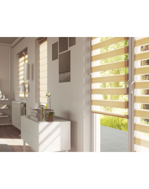 Zdjęcie: Roleta Mini Dzień/Noc 38x140 cm mleczny 214 DECODESIGN