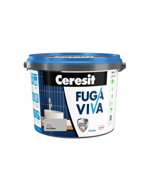 Zdjęcie: Fuga Viva elastyczna cementowa 1-8 mm ice glow 2 kg CERESIT