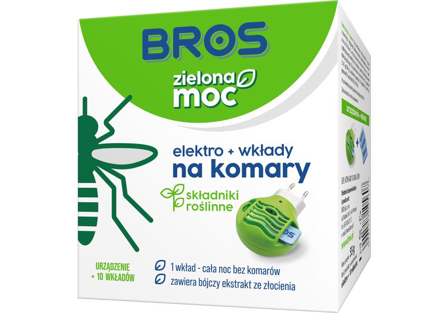 Zdjęcie: Elektrofumigator na komary Zielona Moc + 10 wkładów BROS