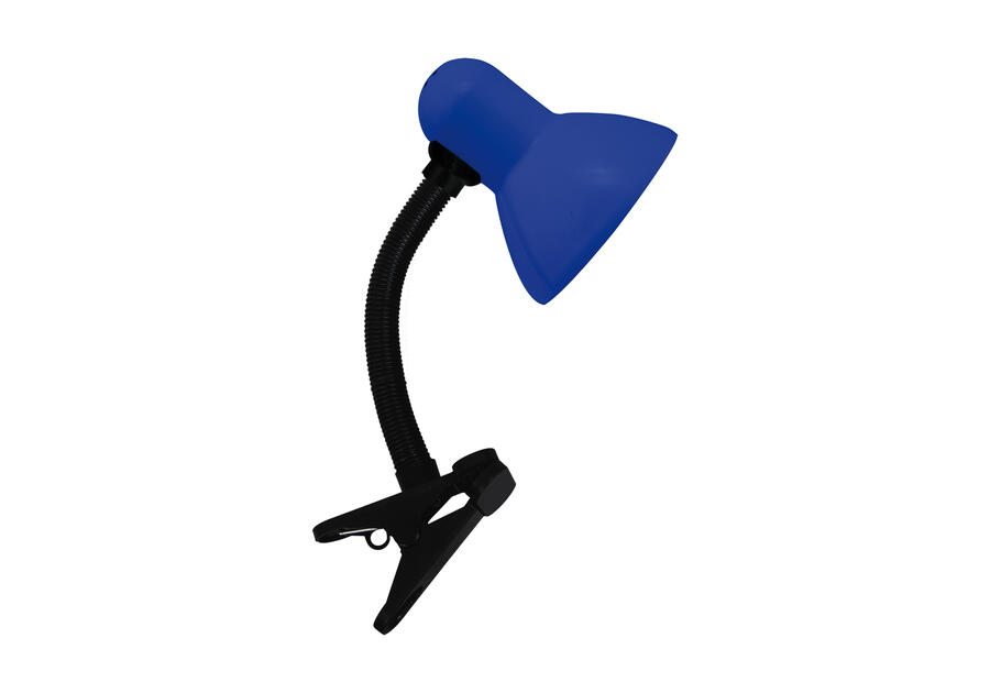 Zdjęcie: Lampka biurkowa Tola E27 Blue Clip kolor niebieski max 40 W STRUHM