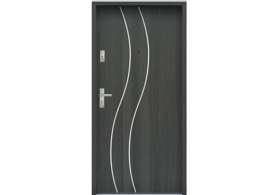 Zdjęcie: Drzwi wejściowe do mieszkań Bastion R-59 Grafit 90 cm prawe ODO KR CENTER