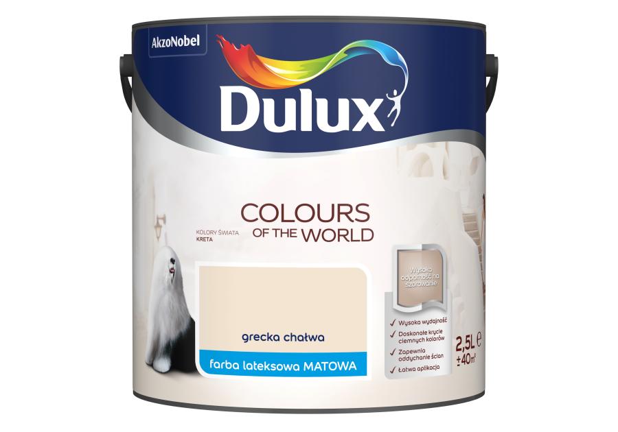 Zdjęcie: Farba do wnętrz Kolory Świata 2,5 L grecka chałwa DULUX