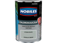 Zdjęcie: Emalia do metalu i betonu Chlorokauczuk popielaty średni wysoki połysk 0,9 L NOBILES