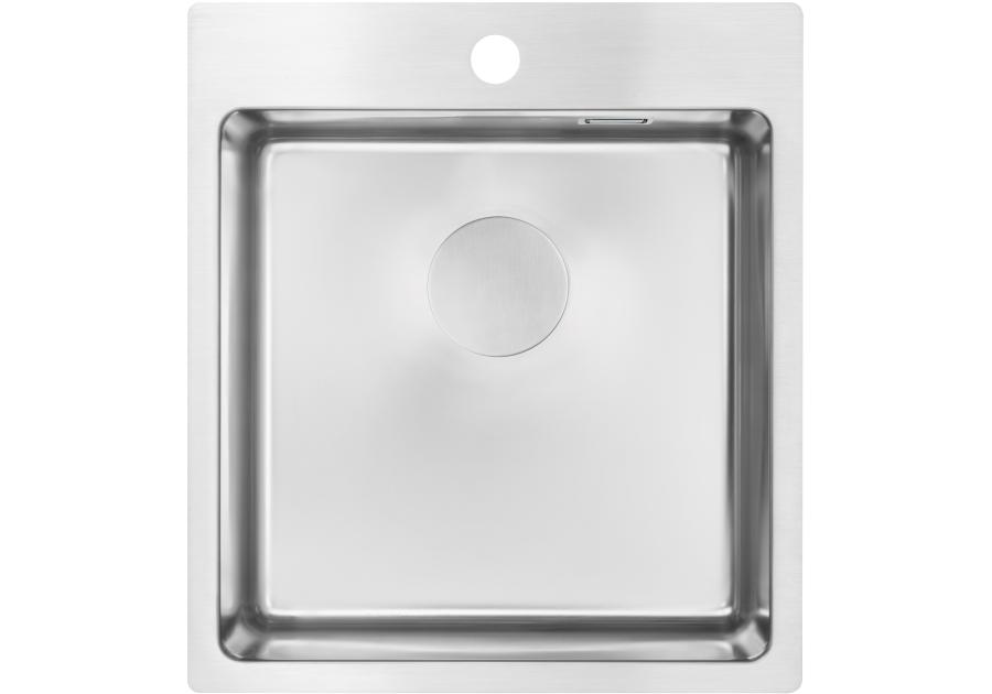 Zdjęcie: Zlewozmywak stalowy Olfato stal szczotkowana 1K B/O, 450x505x200 + space saver DEANTE