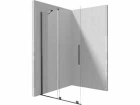 Ścianka Walk-In przesuwny Prizma titanium 100x195 cm DEANTE