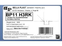 Zdjęcie: Listwa do boniowania PVC kątowa z siatką BP11 H3RK L300 biała BELLA PLAST