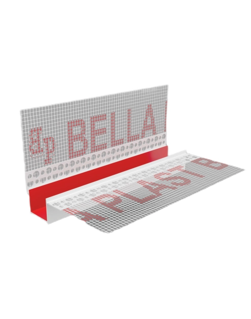 Zdjęcie: Listwa do boniowania PVC kątowa z siatką BP11 H3RK L300 biała BELLA PLAST