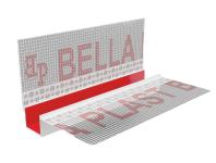 Zdjęcie: Listwa do boniowania PVC kątowa z siatką BP11 H3RK L300 biała BELLA PLAST