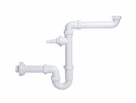 Syfon zlewozmywakowy rurowy pojedynczy bez spustu TYCNER