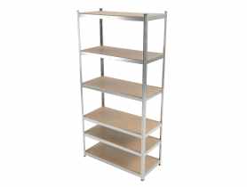 Regał metalowy wciskany, 6 półek, 222x110x50, 175 kg, ocynk PROFIX