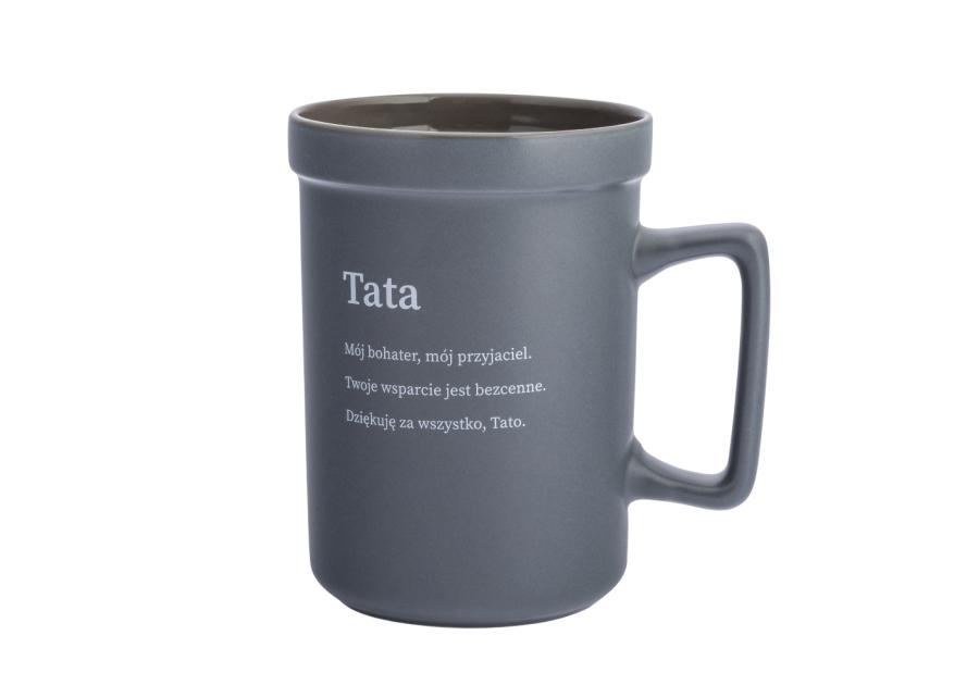 Zdjęcie: Kubek prosty 440 ml z kwadratowym uchem dekoracja tata mój bohater ALTOM DESIGN