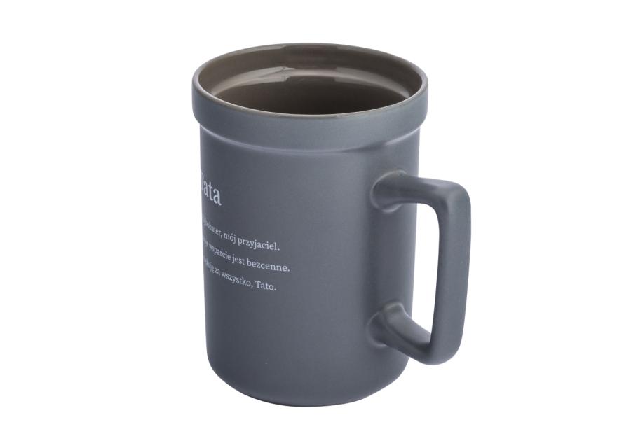 Zdjęcie: Kubek prosty 440 ml z kwadratowym uchem dekoracja tata mój bohater ALTOM DESIGN