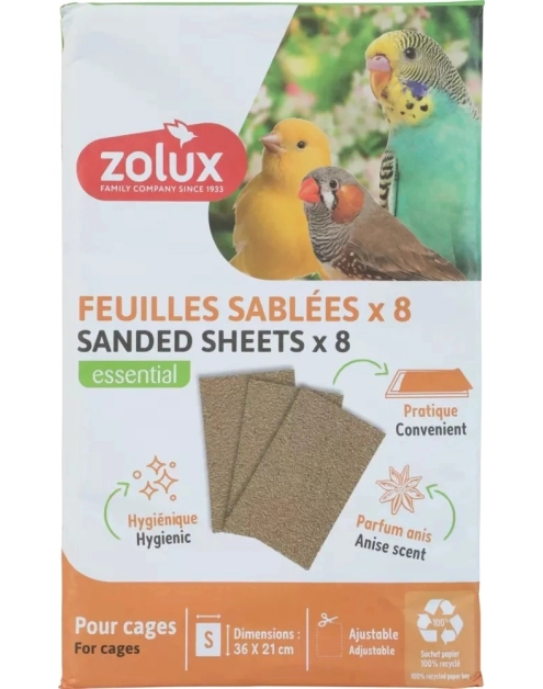 Zdjęcie: Mata piaskowa papier ścierny dla ptaków S 36x21 cm ZOLUX