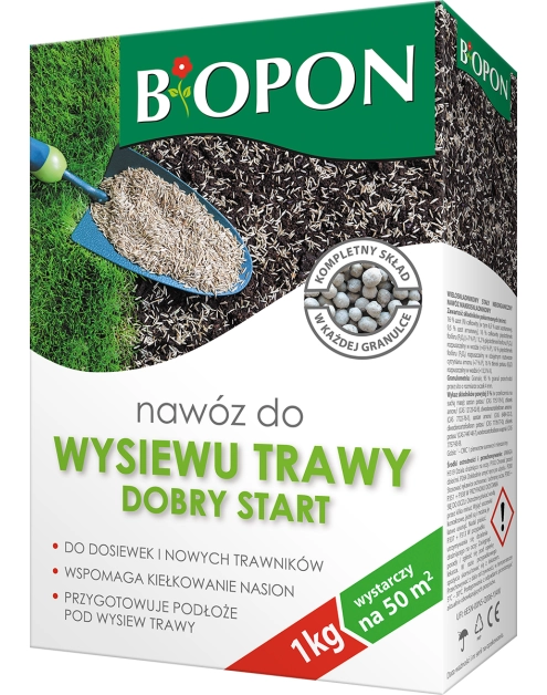 Zdjęcie: Nawóz do wysiewu trawy Dobry Start 1 kg BOPON