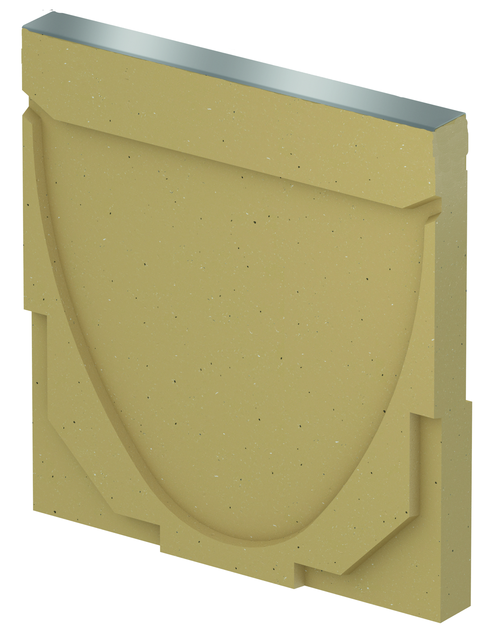 Zdjęcie: Ścianka czołowa pełna z polimerobetonu, krawędzie ze stali ocynkowanej do systemu Mulitline V100 ACO