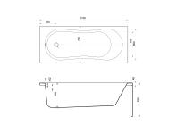 Zdjęcie: Wanna prostokątna Nike 170x70 cm CERSANIT