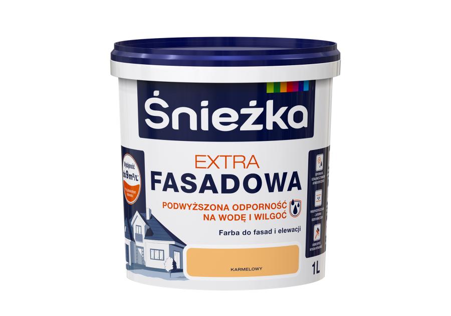 Farba Extra Fasadowa Karmelowy 1L N ŚNIEŻKA