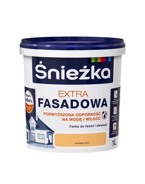 Zdjęcie: Farba Extra Fasadowa Karmelowy 1L N ŚNIEŻKA