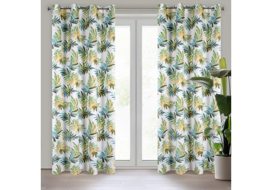 Zdjęcie: Zasłona gotowa Sabrina 140x250 cm zielony EUROFIRANY