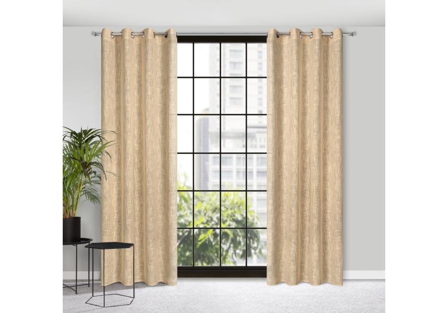 Zdjęcie: Zasłona gotowa Liren 140 x 250 cm beżowy EUROFIRANY
